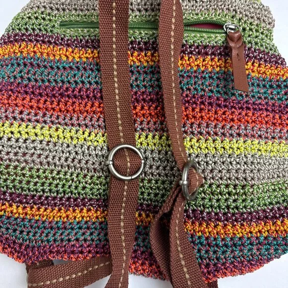 The Sak Avalon Convertible Crochet BackpackMulticolor Like NEW